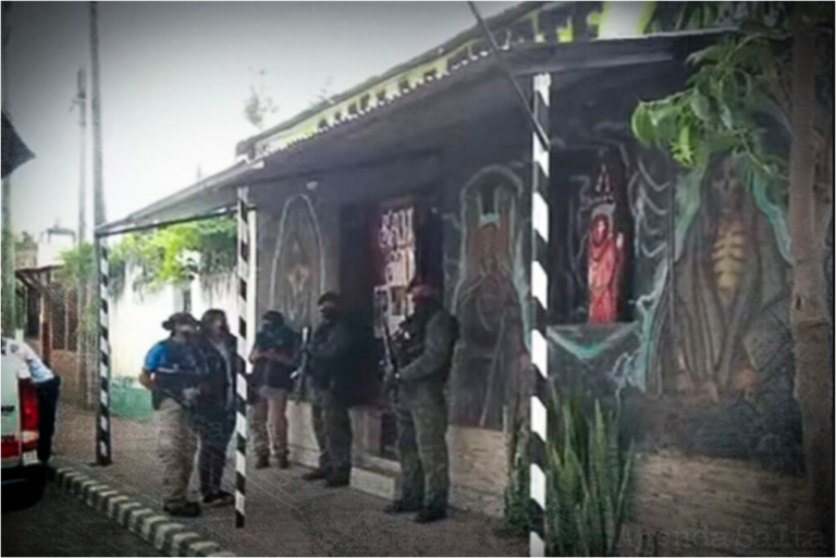 PELIGRO en Villa San Antonio: Está prófugo el líder del templo a San La Muerte￼