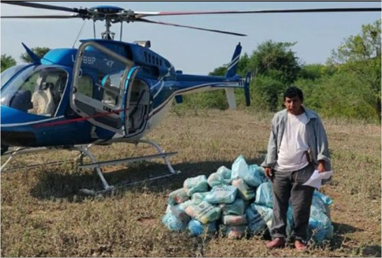 Norte salteño | Refuerzan la contención alimentaria a familias aisladas por la crecida del Pilcomayo