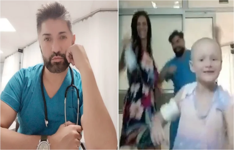Es enfermero y emocionó al país cuando bailó con una nena que terminó la quimioterapia