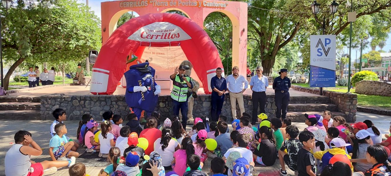 La Agencia Provincial de Seguridad Vial realizó una jornada de sensibilización para niños de Cerrillos