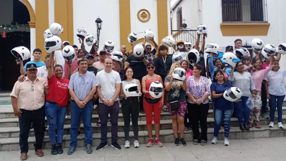 Motociclistas de Campo Santo fueron concientizados sobre medidas preventivas para una circulación segura