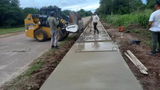 Primera etapa de construcción de una bicisenda en el acceso a Urundel