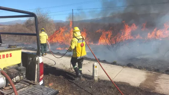 Distintas intervenciones por incendios de pastizales en Capital y Valle de Lerma