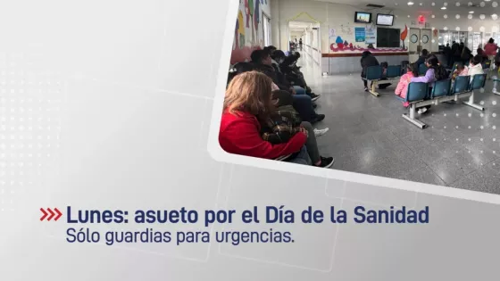 Este lunes los servicios de salud pública trabajarán con guardias para urgencias por el asueto del Día de la Sanidad