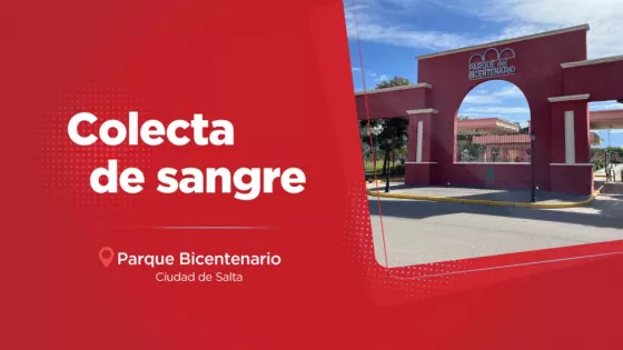 El sábado habrá una colecta de sangre en el Parque Bicentenario