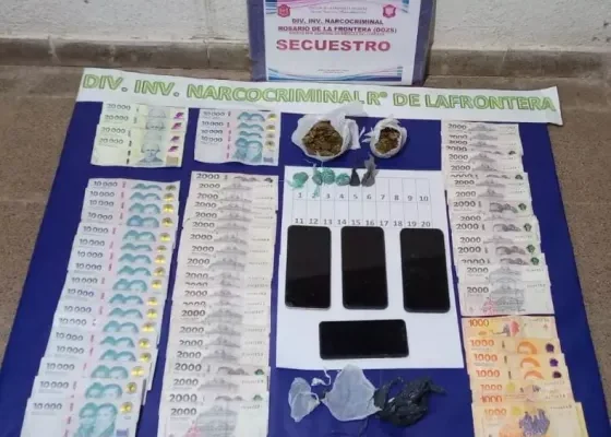 Allanamientos y más de 200 dosis de droga incautada en Rosario de la Frontera