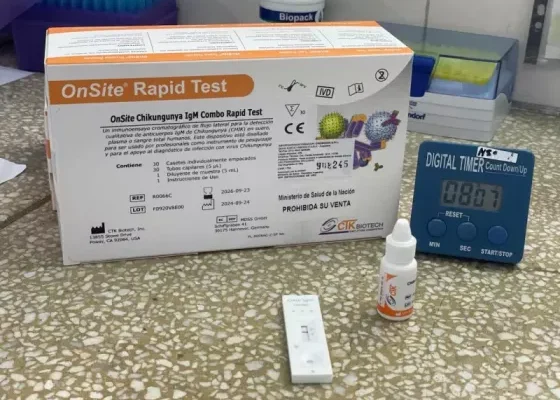 Salud dotó de tests rápidos para el diagnóstico de Chikungunya