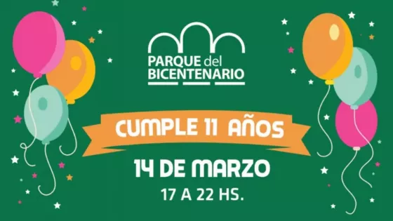 El Parque del Bicentenario celebra su 11° aniversario con una jornada especial para toda la familia